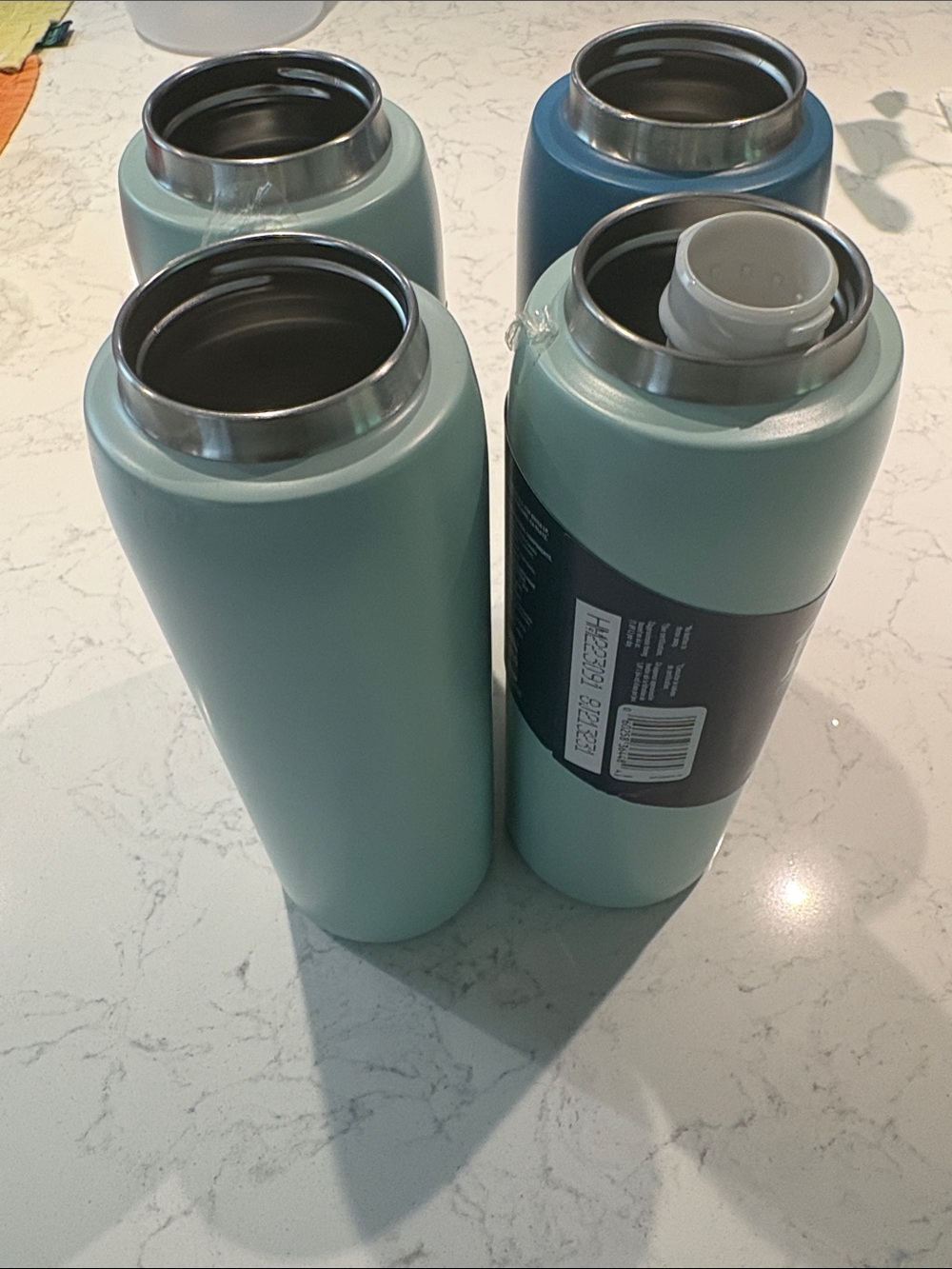Brita Mint and Teal Stainless Steel Insulated Water Bottles (Set of 4)